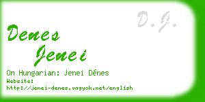 denes jenei business card