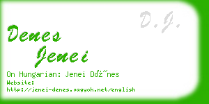 denes jenei business card